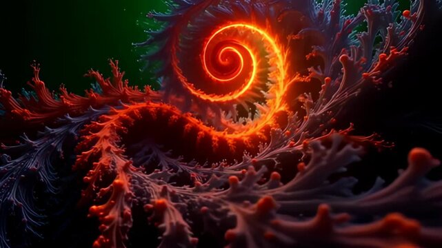 Gradually lucubrate from adenine unique point, adenine coil spiral of disturbance muzzy conceptual fractal plasm run outward, melting copious flushed and radiant anil waves, cascade fluidly