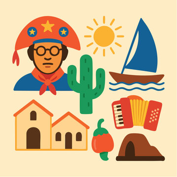 Cultura Nordestina Colorida &ndash; Colorful Icons of the Brazilian Northeast