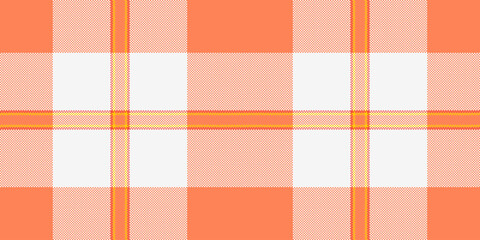 Vibrant coral and white plaid pattern.  Perfect for textile design, website backgrounds, or crafting projects.  This cheerful, seamless texture evokes feelings of warmth and summer.