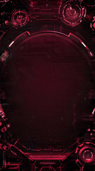 Abstract Red Tech Background Illustration