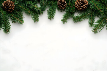 Winter Holiday Background Image with Pine