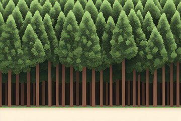 Lush Green Forest Illustration