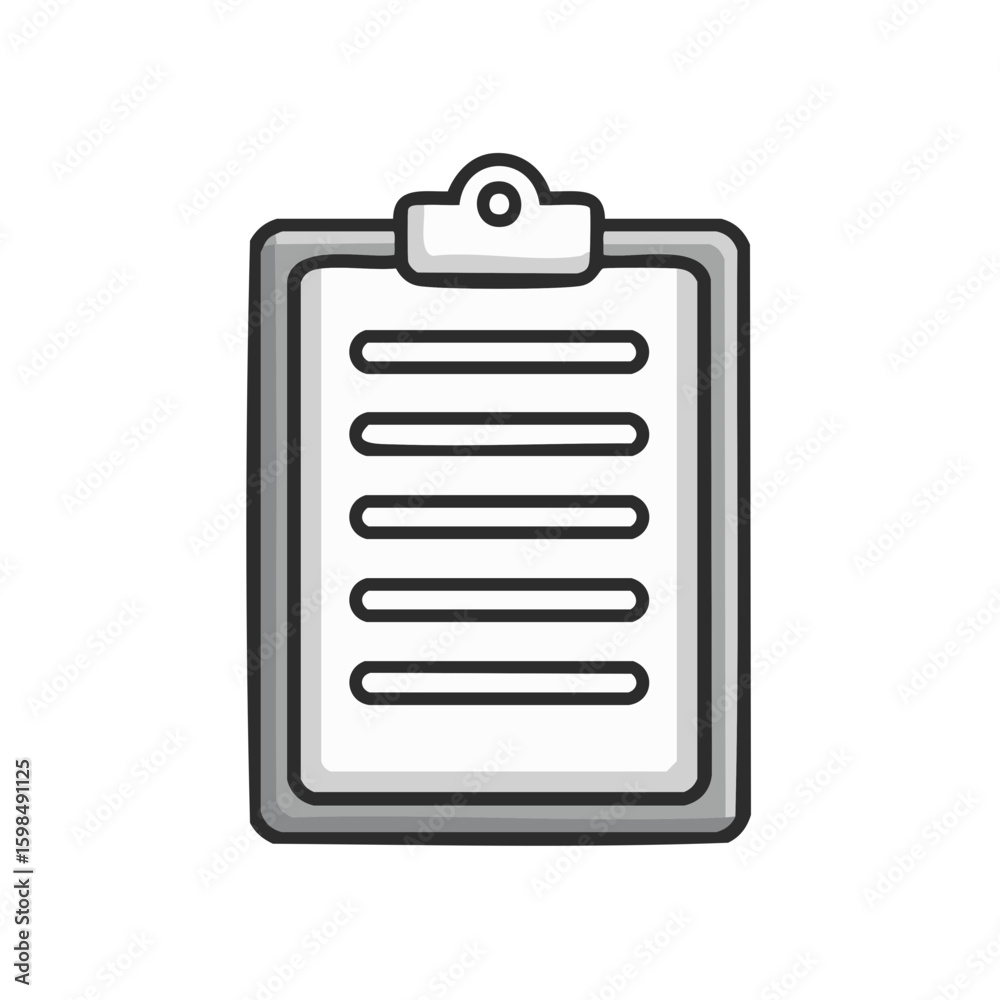 Poster Clipboard Illustration of Report Checklist Task and Assignment List with Editable Form