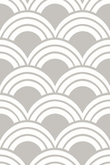 White arc pattern on grey background seamless