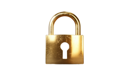 a simple padlock on white background 