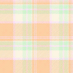 Pastel plaid pattern, seamless texture. Soft peach, mint green  pink hues create a delicate, feminine design. Perfect for textile prints, fashion, branding, websites,  scrapbooking.
