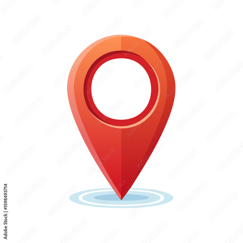 Poster location finder symbol red gradient colors navigation indicator point place finding vector icon