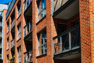 New houses construction in Gdansk, Poland. Residential house development