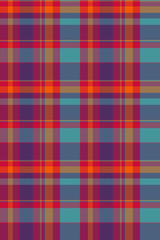 Victorian check vector seamless, back tartan plaid textile. Wool background pattern fabric texture in pink and red colors.