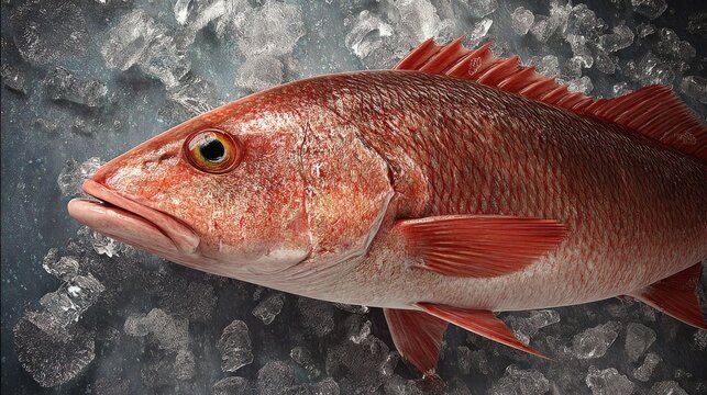 Red drum whole on a fresh fish market