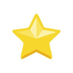 Obraz premium Shiny gold star vector, illustration, cartoon style. Achievement, award symbol