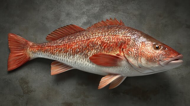 Red drum whole on a fresh fish market