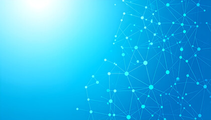 Fototapeta premium Abstract Blue Network Background.