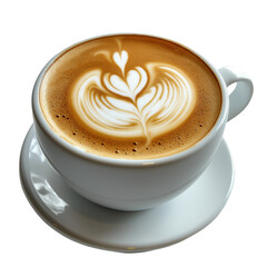 Hot Coffee Latte Clipart PNG for Café and Menu Design