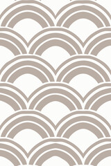 Beige abstract wave pattern on white vector