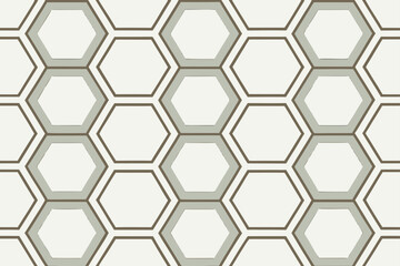 Geometric Honeycomb Pattern With Neutral Tones hexagonal tessellation
