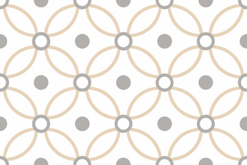 Geometric Interlocking Circles and Dots Pattern geometric pattern seamless pattern