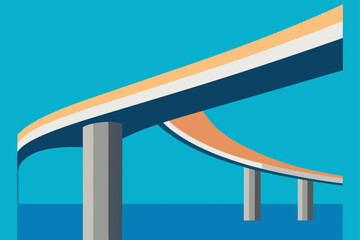 Fototapeta premium highway overpass from below.svg