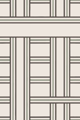 Geometric pattern with woven vertical lines and rectangular shapes vector