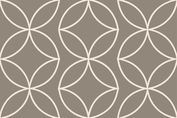 Interwoven petal pattern on muted background geometric seamless