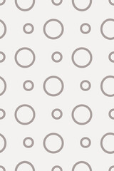 Seamless pattern of grey circles on a white background geometric
