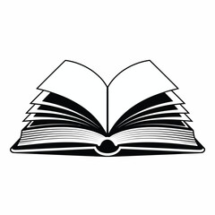 Open book illustration with many pages