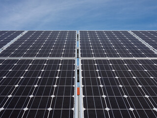Solar panels of a Solar energy power plant generating sustainable renewable energy
