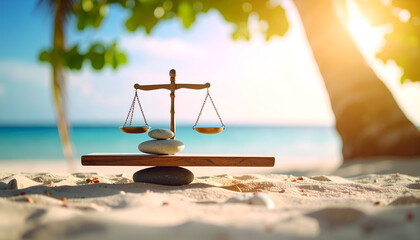 Beach Balance Scales with Serenity.