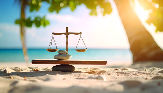 Beach Balance Scales with Serenity.