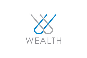 Modern Abstract Logo Design Symbolizing Wealth and Financial Growth with Clean Lines and a Minimalist Aesthetic