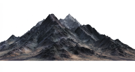 Majestic Mountain Peak Isolated on Transparent Background