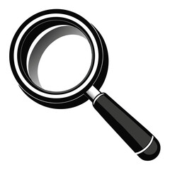Magnifying Glass Illustration Detailed Close Up Study Optical Instrument for Examination and Careful Observation Tools for Investigation