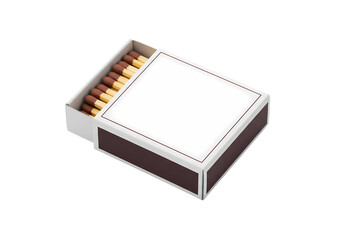 Blank Matchbox Packaging:  Customizable Design Template for Branding Isolated on White Background