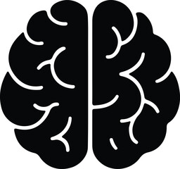 Silhouette human brain anatomy medical science learning vector Illustrator