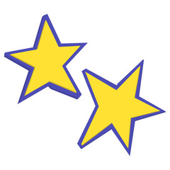 Star cutouts collage paper