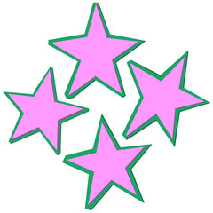 Star cutouts collage paper