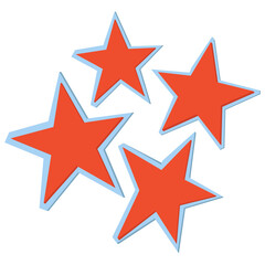 Star cutouts collage paper