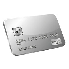 credit card isolated on white