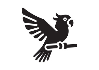 Obraz premium Parrot silhouette vector illustration