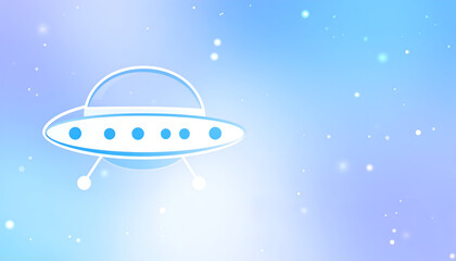 UFO Spaceship Galaxy Background.