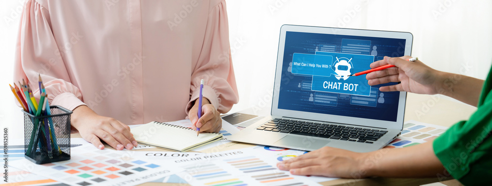 Poster chatbot software application for brisk online business that automatically reply to customer question