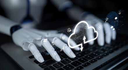 AI artificial intelligence optimizes cloud infrastructure with virtual assistants and intelligent...