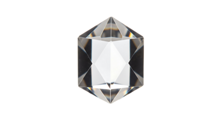 Double Terminated Quartz Crystal Isolated on Transparent Background