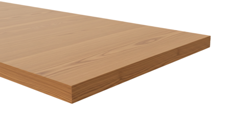 Wooden Countertop Isolated on Transparent Background