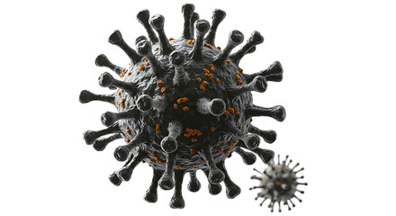 Coronavirus isolated on Transparent Background