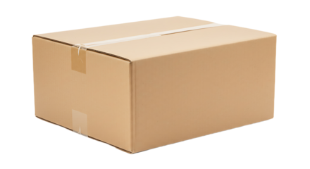 Cardboard Box Isolated on Transparent Background