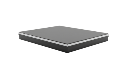Modern Gray Box Isolated on Transparent Background