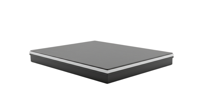 Modern Gray Box Isolated on Transparent Background
