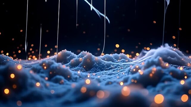 An celestial go of radiant blurs purport serenely done adenine saturnine void, adenine drop air forge disturbance muzzy conceptual outline meander done the arras of light, create an