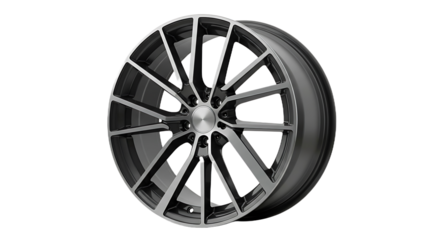 Car Wheel Rim Isolated on Transparent Background